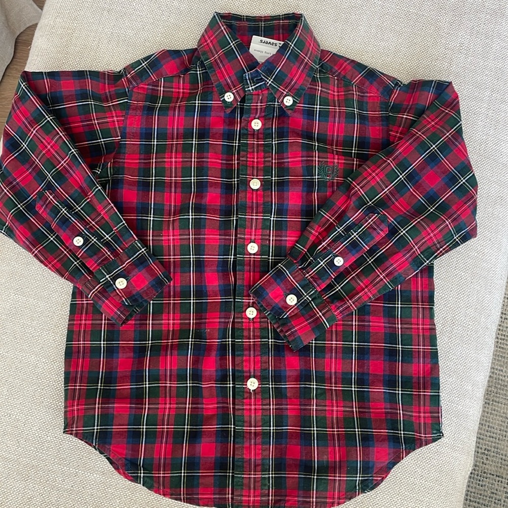 Plaid Boys Button up